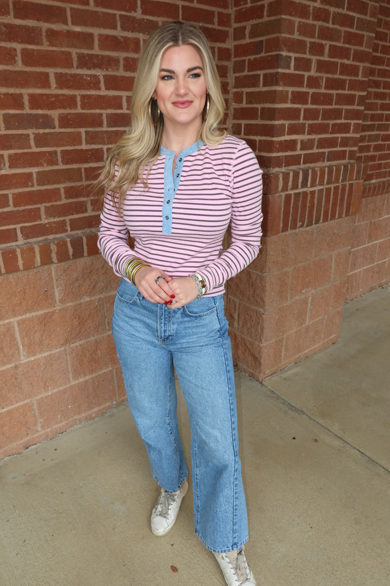 Light Pink Ribbed Top