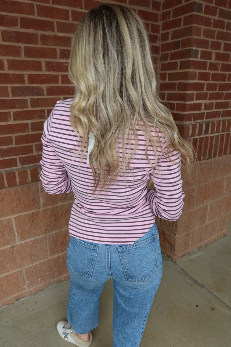 Light Pink Ribbed Top