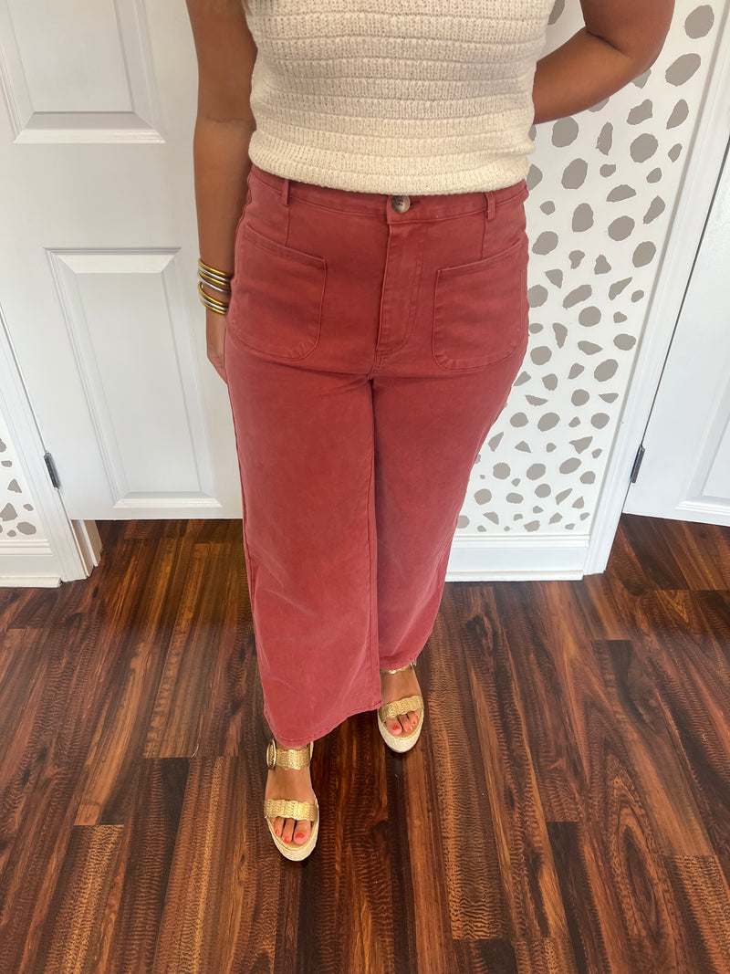 Front Pocket Pants: Cinnamon