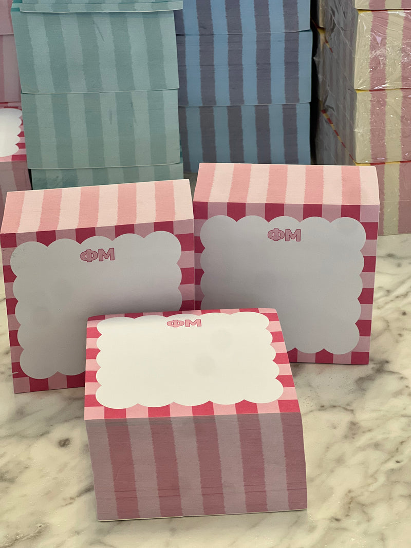 Scallop Sticky Note Cube