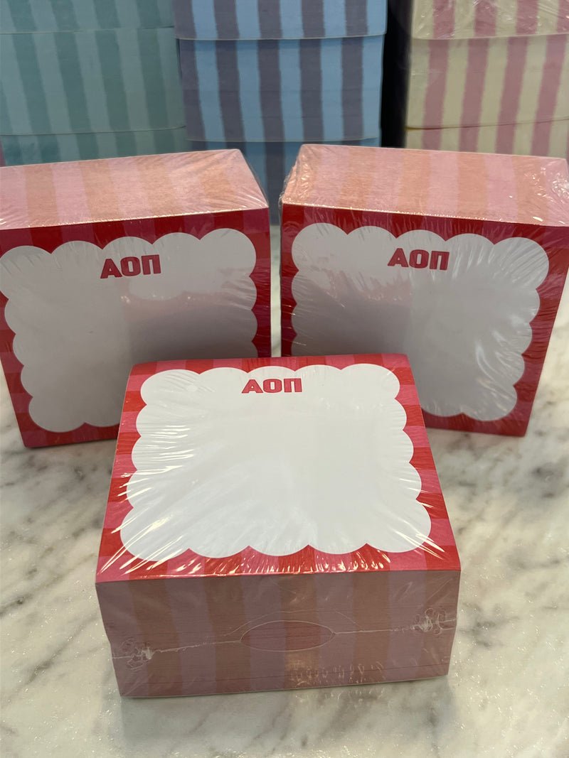 Scallop Sticky Note Cube