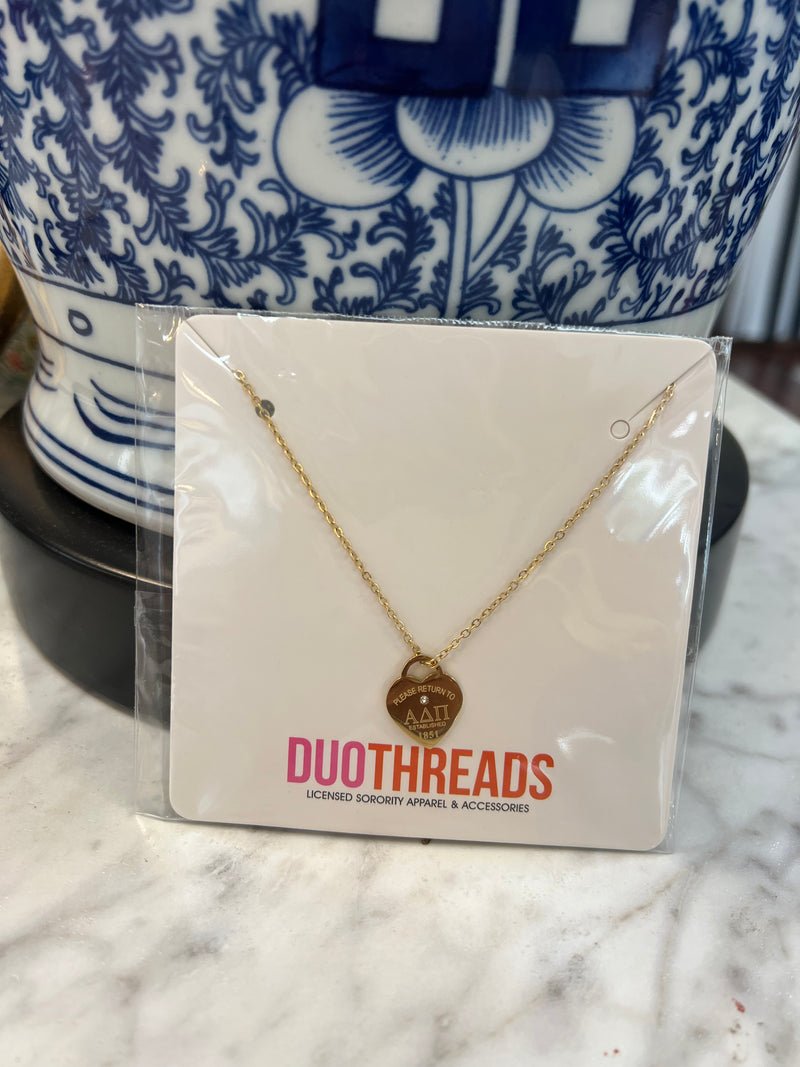 Please Return Necklace: Greek