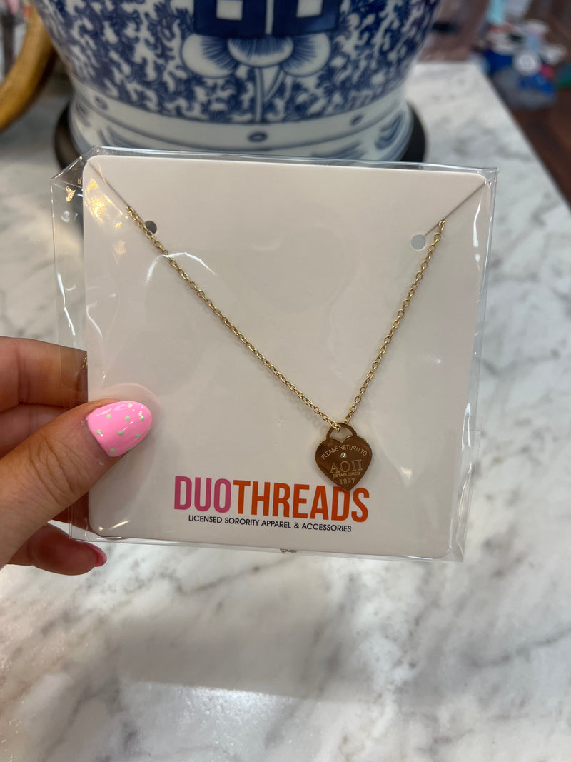 Please Return Necklace: Greek
