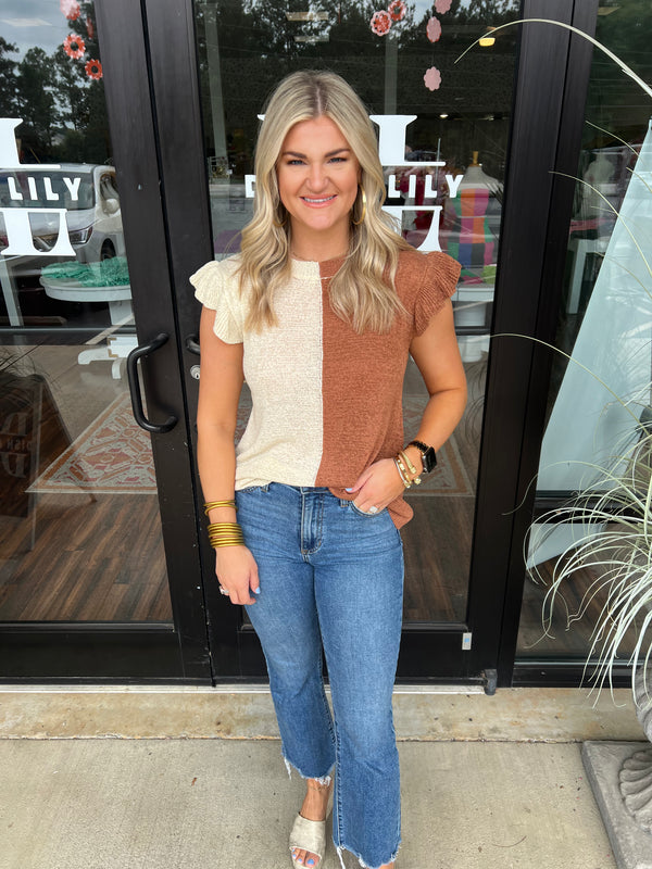 Oatmeal Knit Top