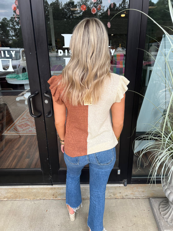 Oatmeal Knit Top