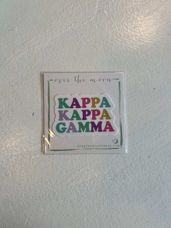 Bubble Letter Greek Decal