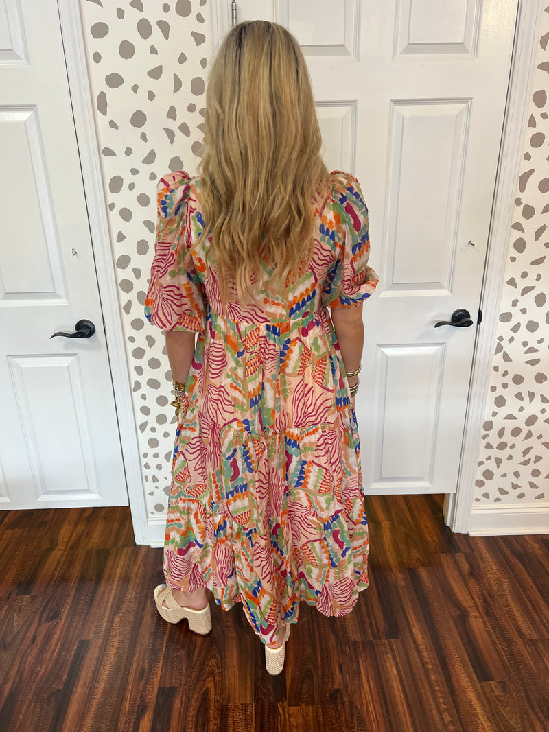 Color Craze Midi Dress