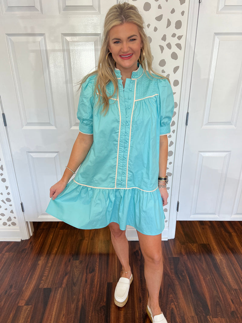 Pool Blue Babydoll Dress