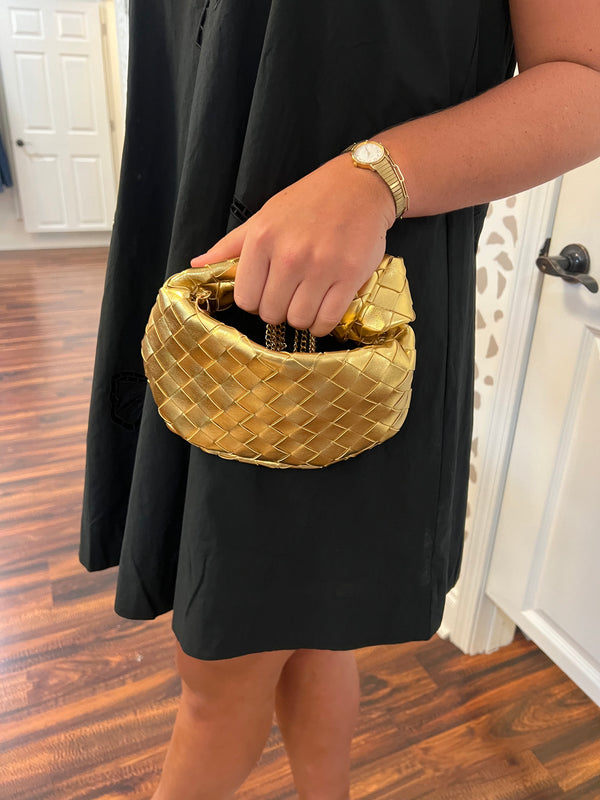 Top Knot Woven Mini Bag