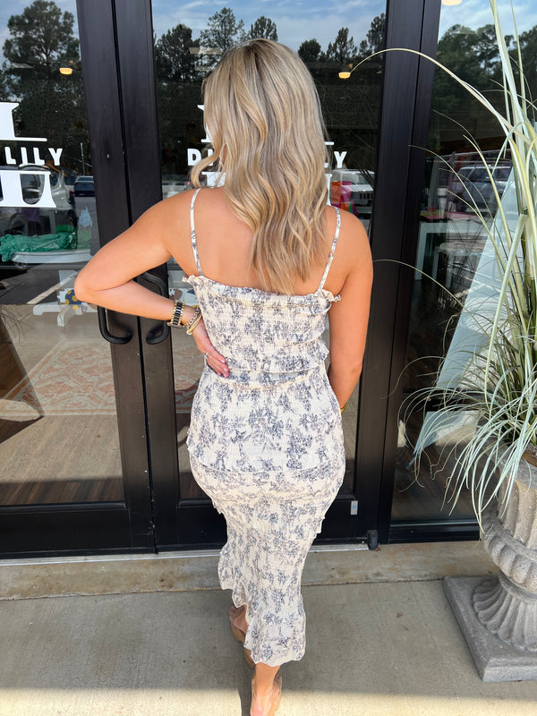 Smocked Midi Dress