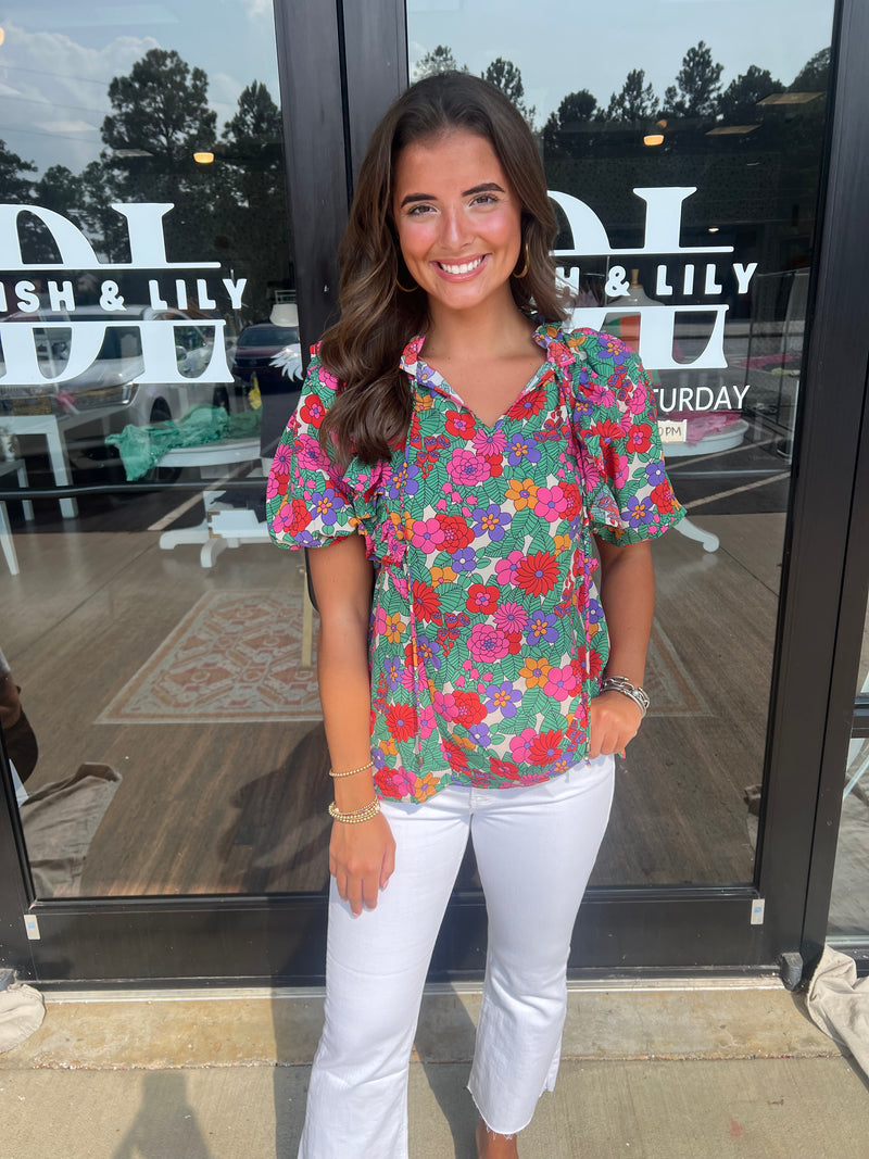 Floral Frenzy Top