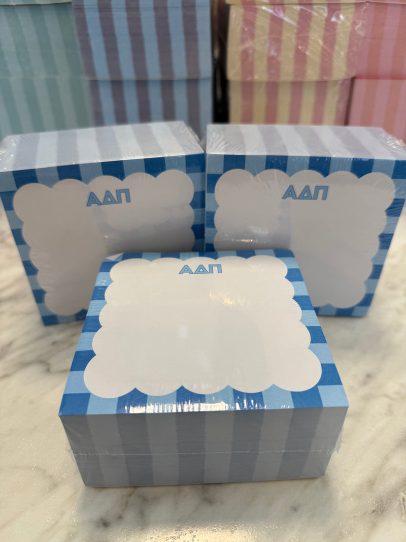 Scallop Sticky Note Cube