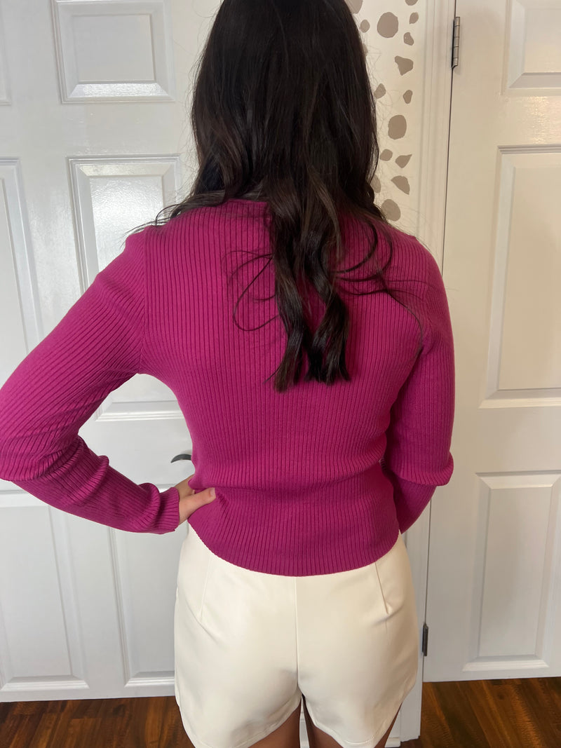 Berry Bow Sweater Top