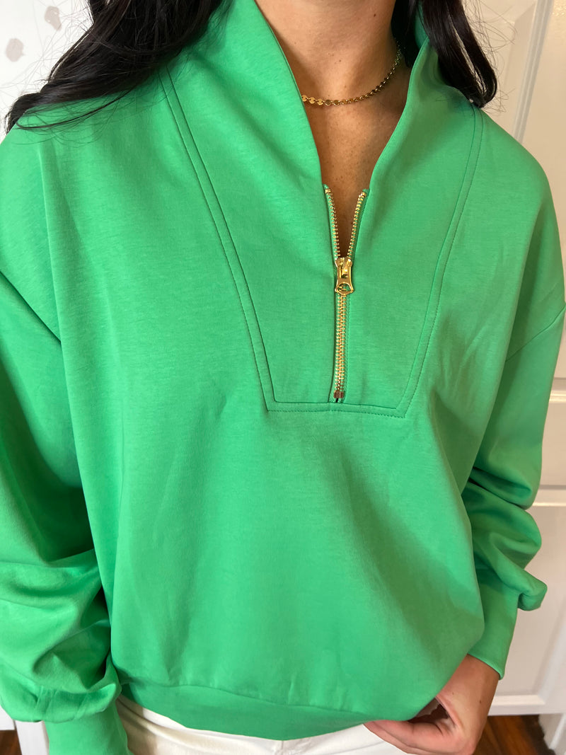 Half Zip Scuba Top