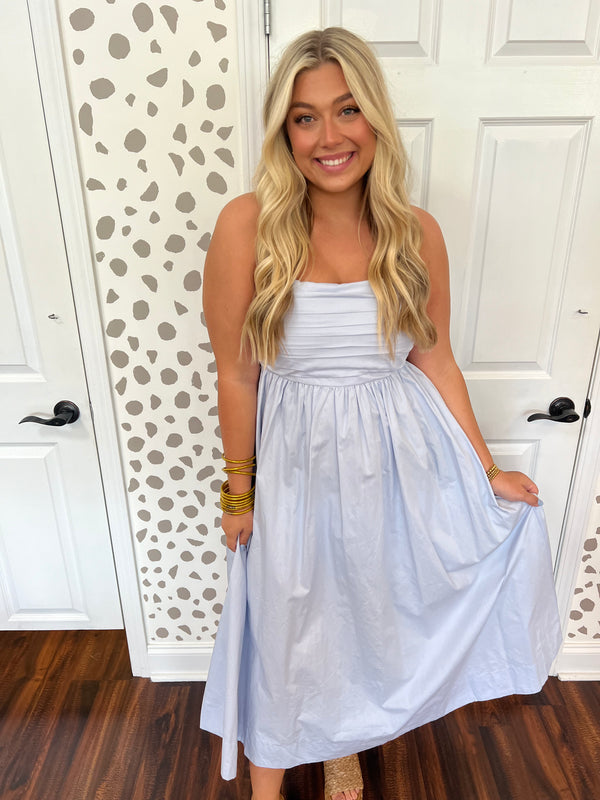 Baby Blue Midi Dress