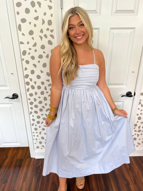 Baby Blue Midi Dress