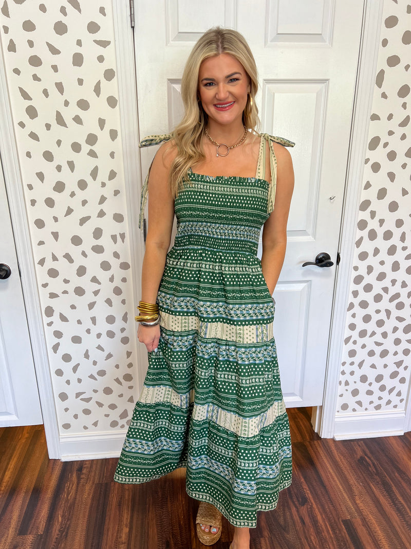 Mossy Print Midi/Maxi Dress