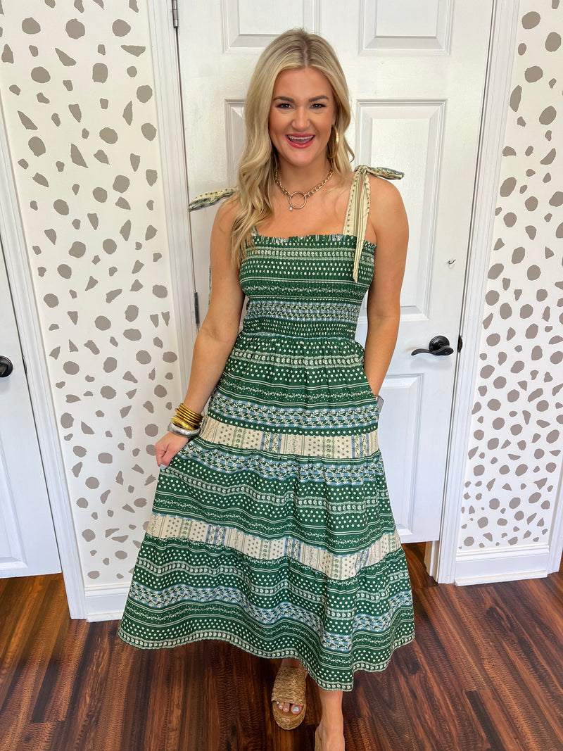 Mossy Print Midi/Maxi Dress