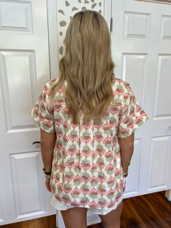 Cream Bloom Blouse