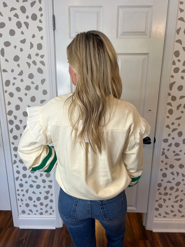 Cream Contrast Sweatshirt