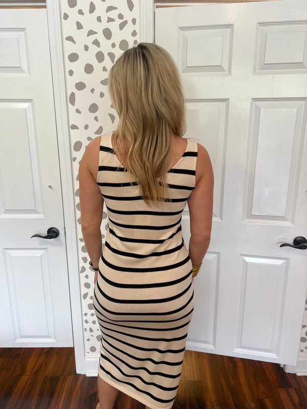 Seeing Double Knit Midi Dress