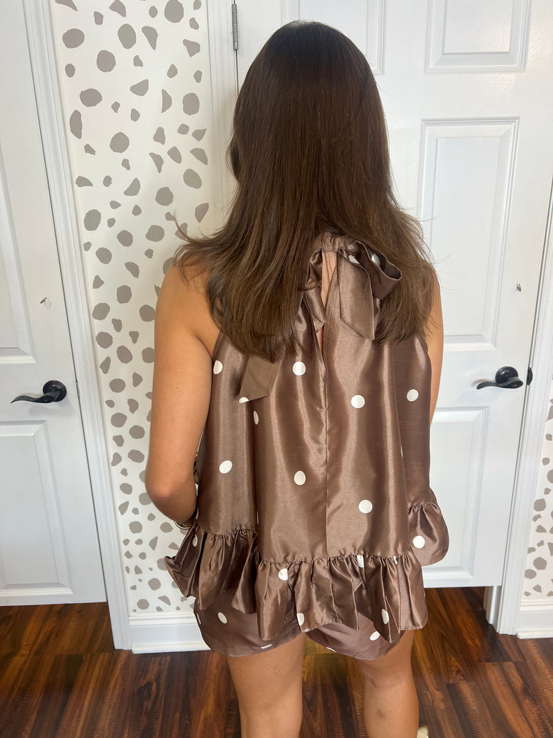 Brown Polka Dot Set