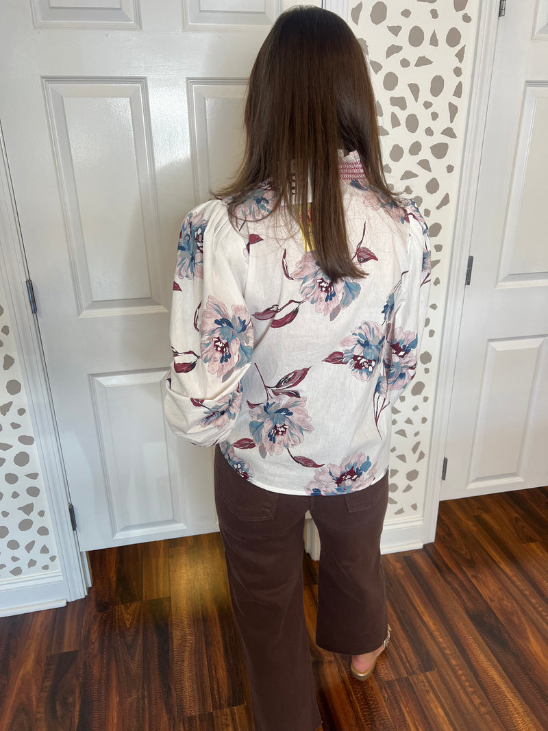 Pink and White Combo Top