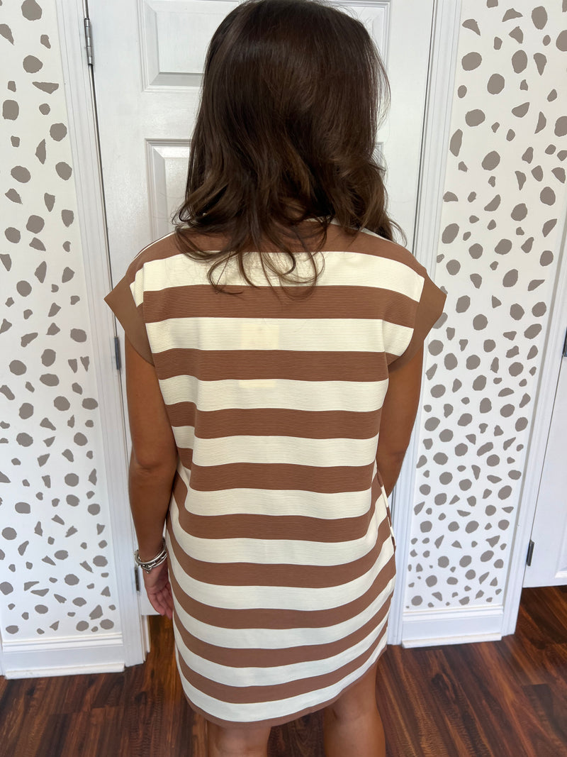 Mocha Stripe Dress