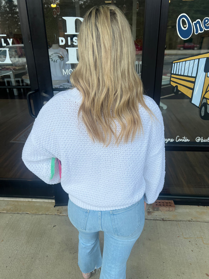 Rainbow Ribbon Sweater