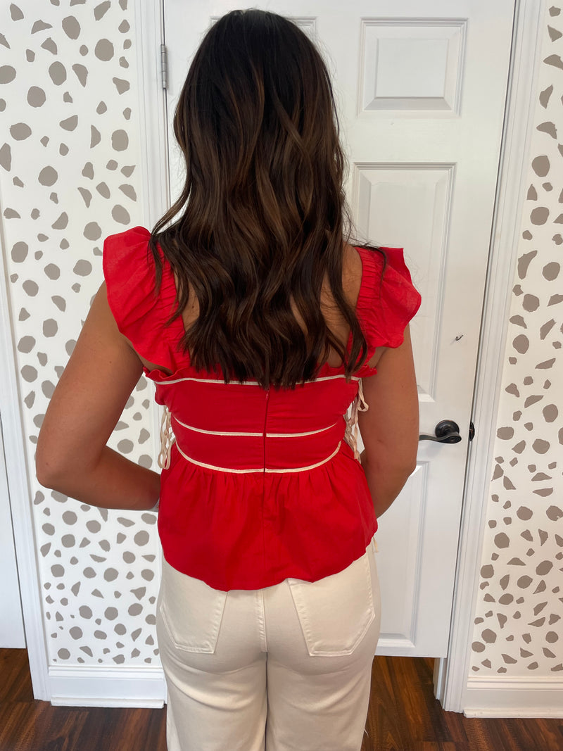 Firecracker Side Tie Top