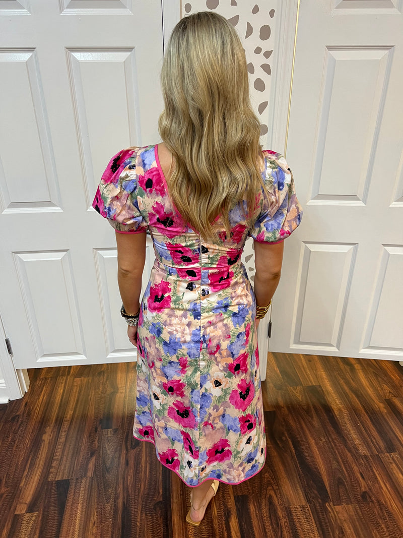 Field of Florals Midi Dress