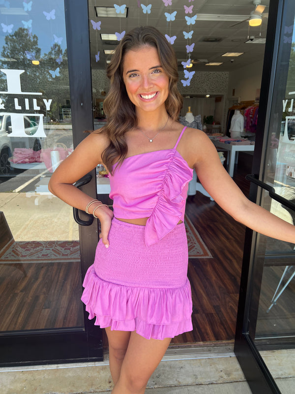 Rose Bloom Mini Dress