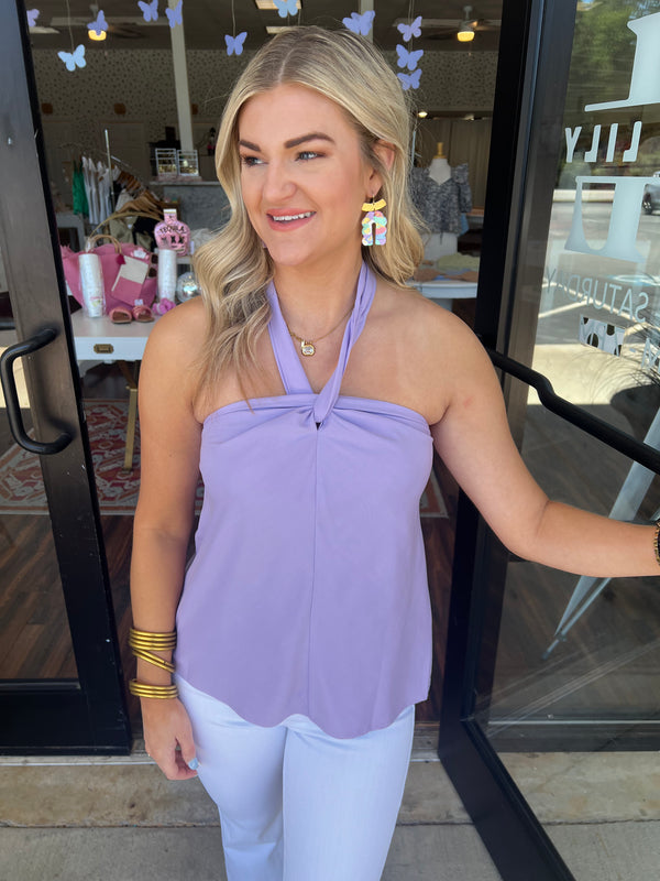Light Purple Halter Top