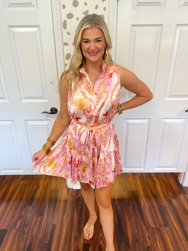 Sleeveless Satin Dress