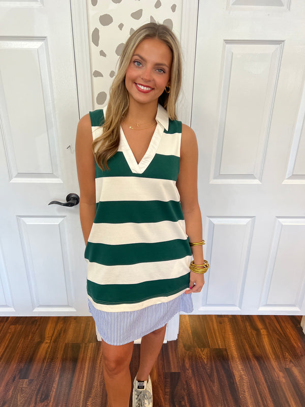Pop Of Seersucker Dress
