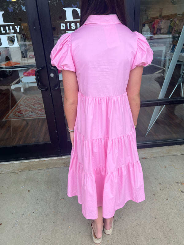 Cool Pink Midi Dress