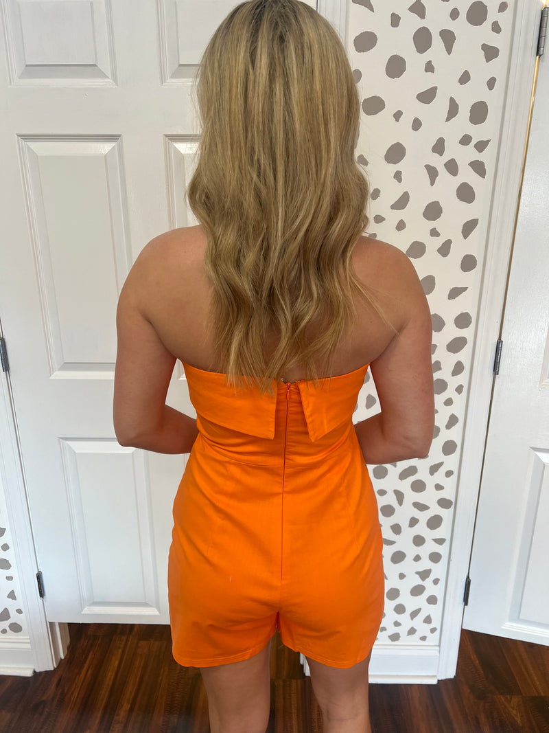 Pop Of Orange Romper