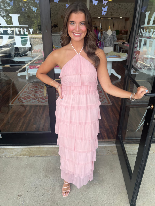 Smell The Roses Pleated Dress