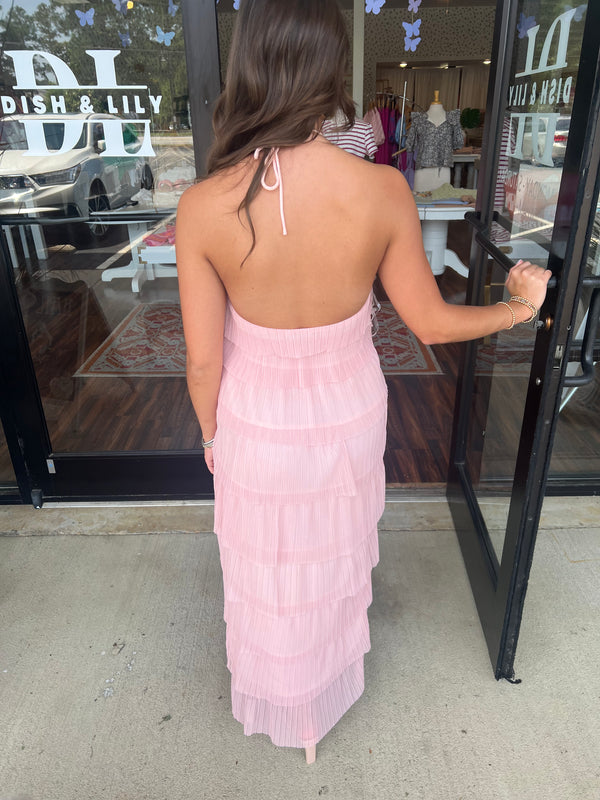 Smell The Roses Pleated Dress