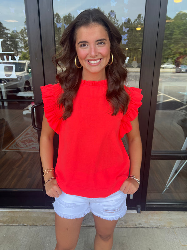 Neon Coral Top
