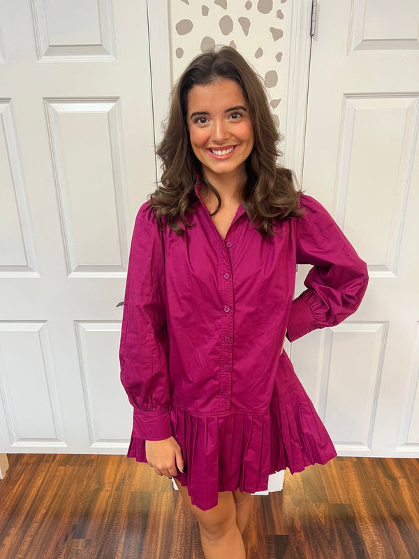 Raspberry Ruffle Dress