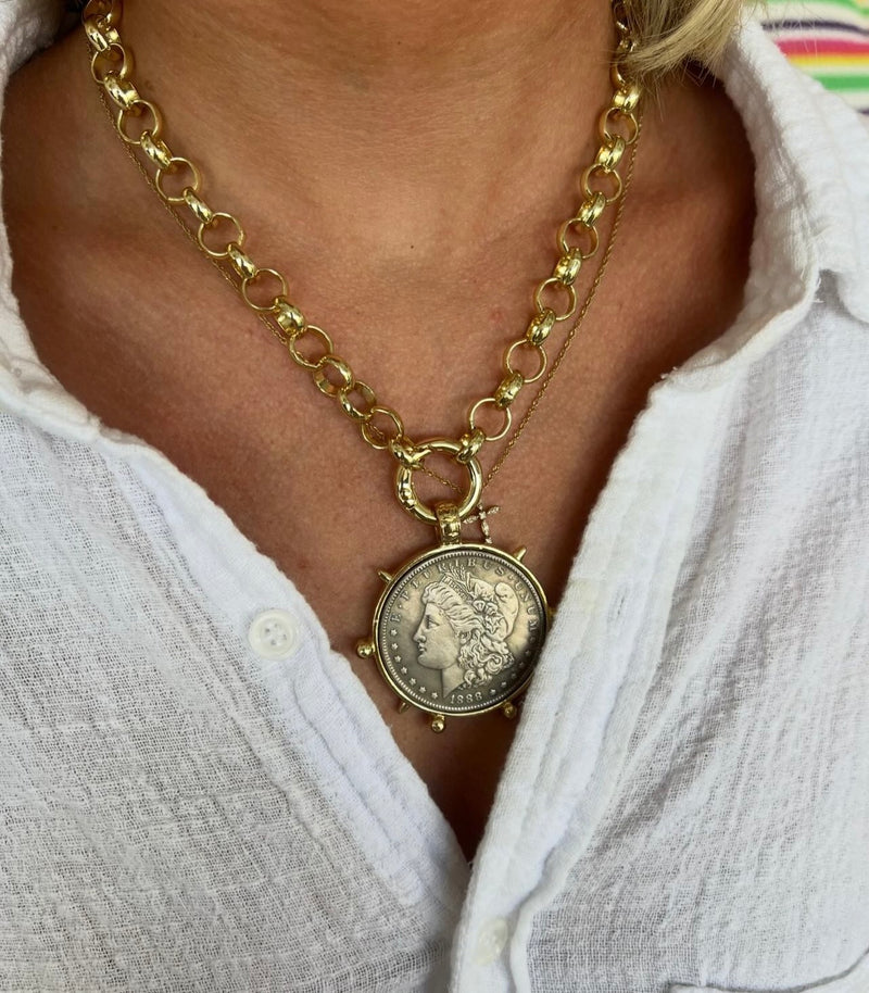 Gold Chain Coin Necklace
