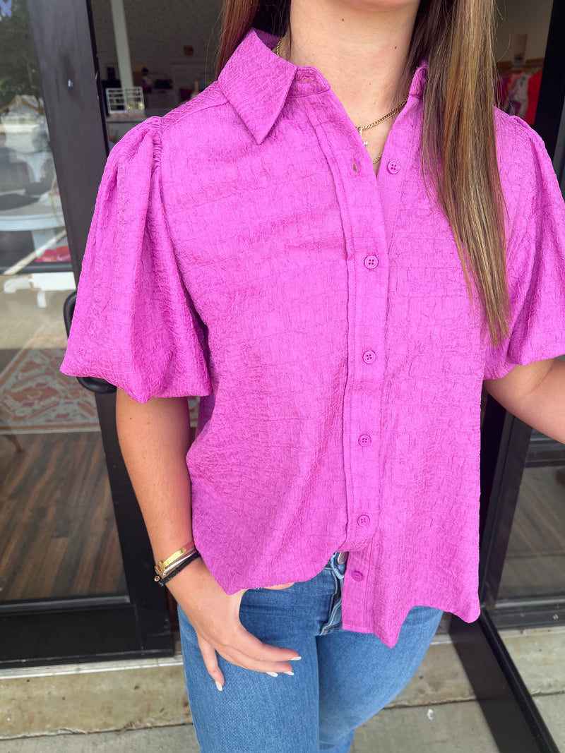Orchid Button Down Top