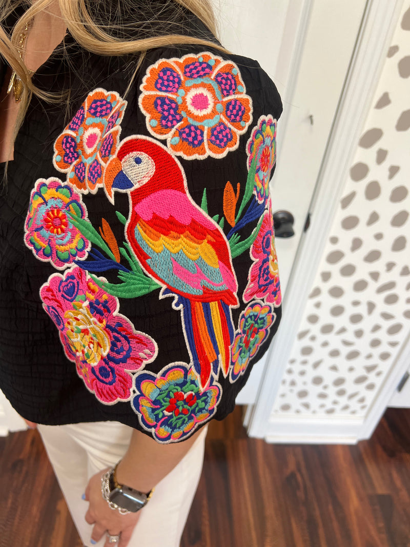 Polly Parrot Sleeve Top