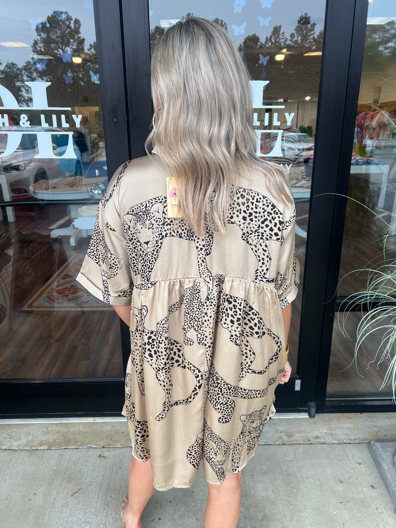 Latte Leopard Dress