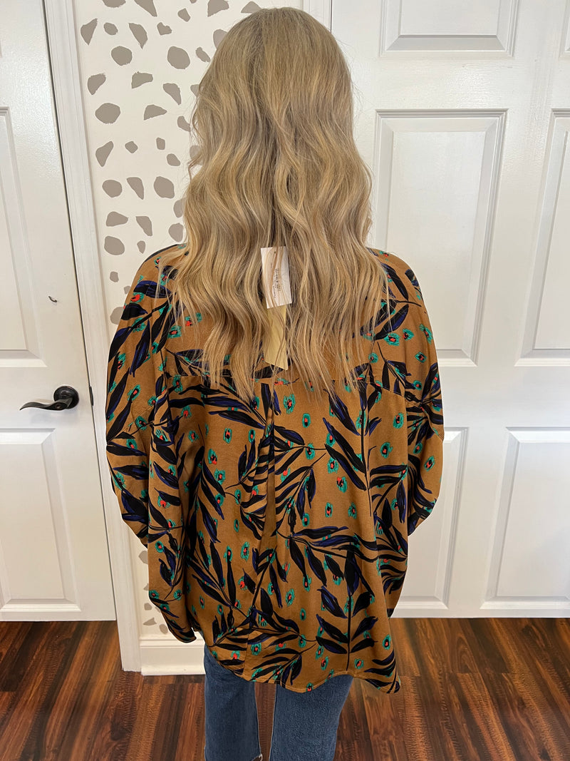 Peacock Spot Tunic Top