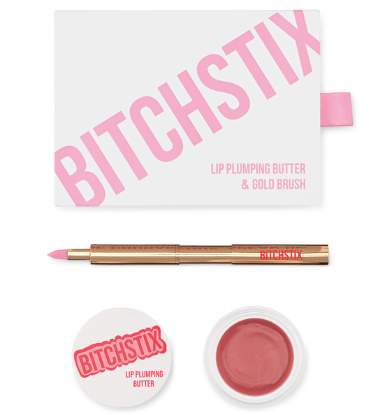 Lip Plumping Butter & Gold Brush Set