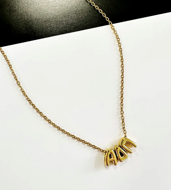 Bubble Letter Sorority Necklace