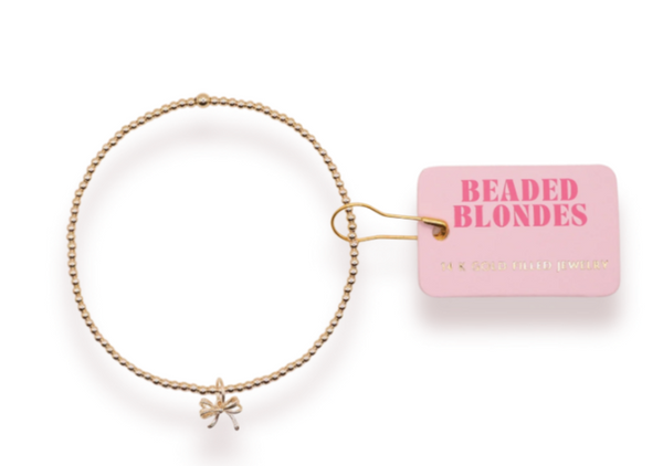 Gold Bow Charm Bracelet