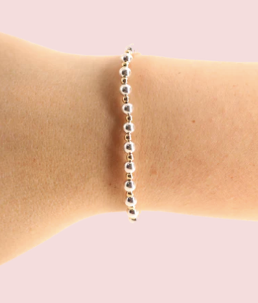 Mini Katy Bracelet in Silver with Gold